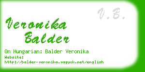 veronika balder business card